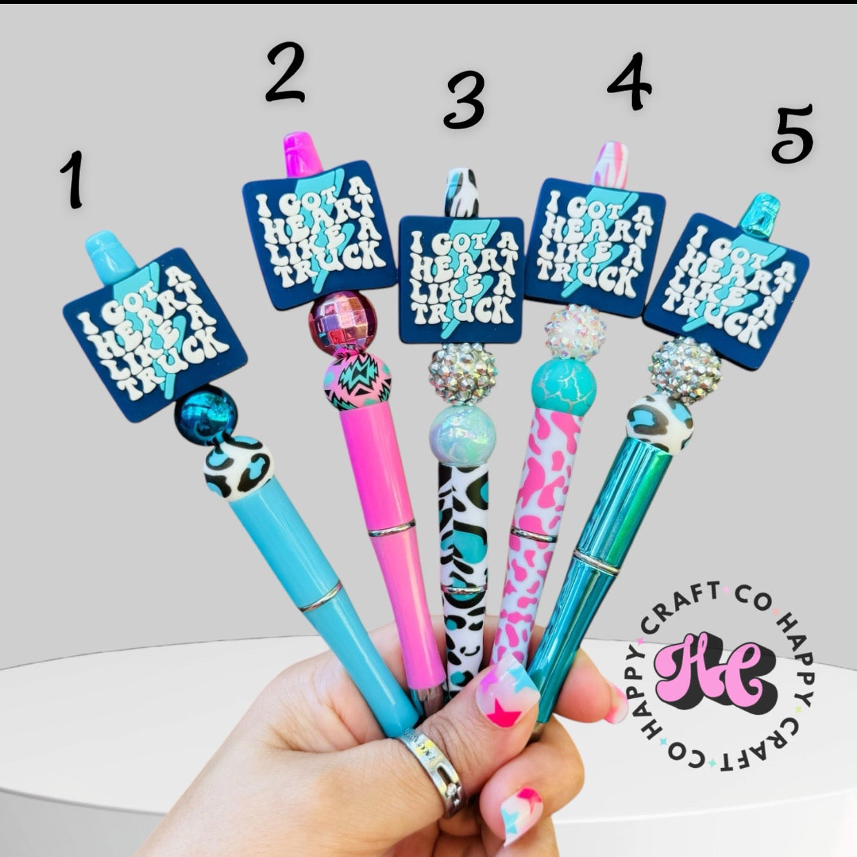 Heart Like A Truck Beaded Pen