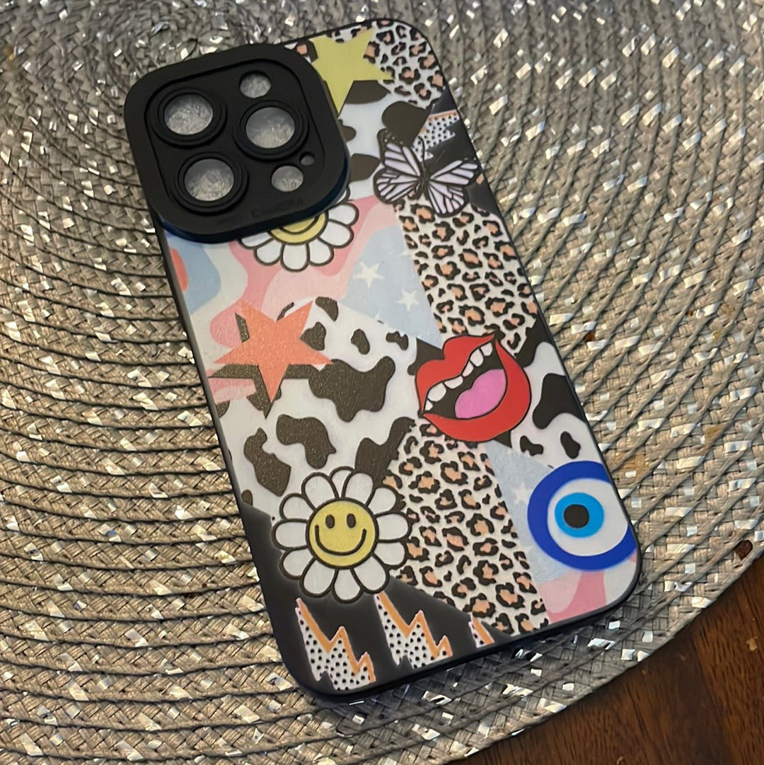 iPhone Smiley Collage Case