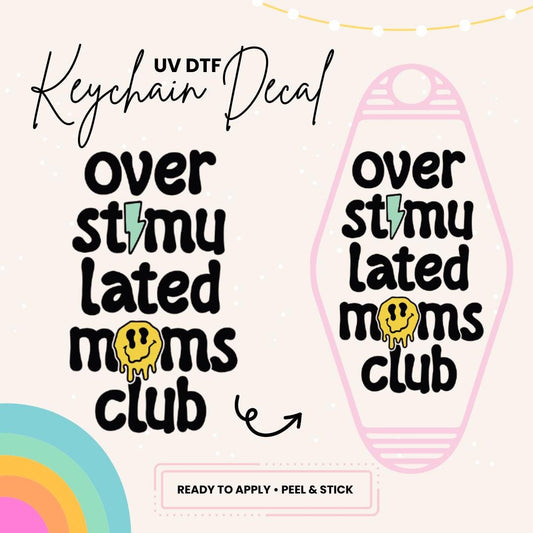 UV DTF Sticker For Retro Motel Keychain- Ready To Apply- No Heat Needed - Ready to Ship!