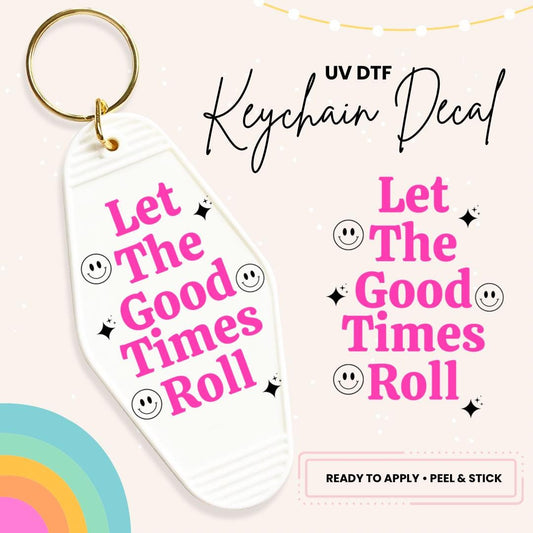UV DTF Sticker For Retro Motel Keychain- Ready To Apply- No Heat Needed - Ready to Ship!