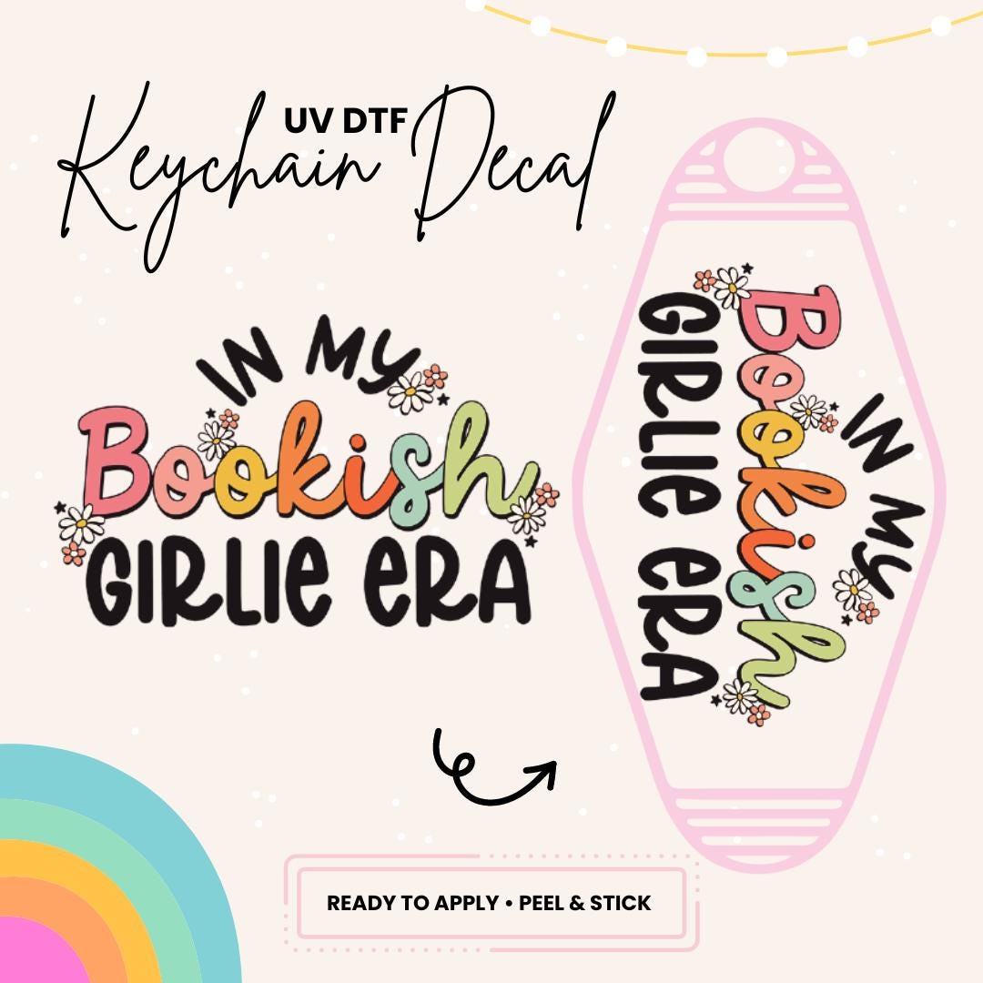 UV DTF Sticker For Retro Motel Keychain- Ready To Apply- No Heat Needed - Ready to Ship!