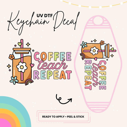 UV DTF Sticker For Retro Motel Keychain- Ready To Apply- No Heat Needed - Ready to Ship!