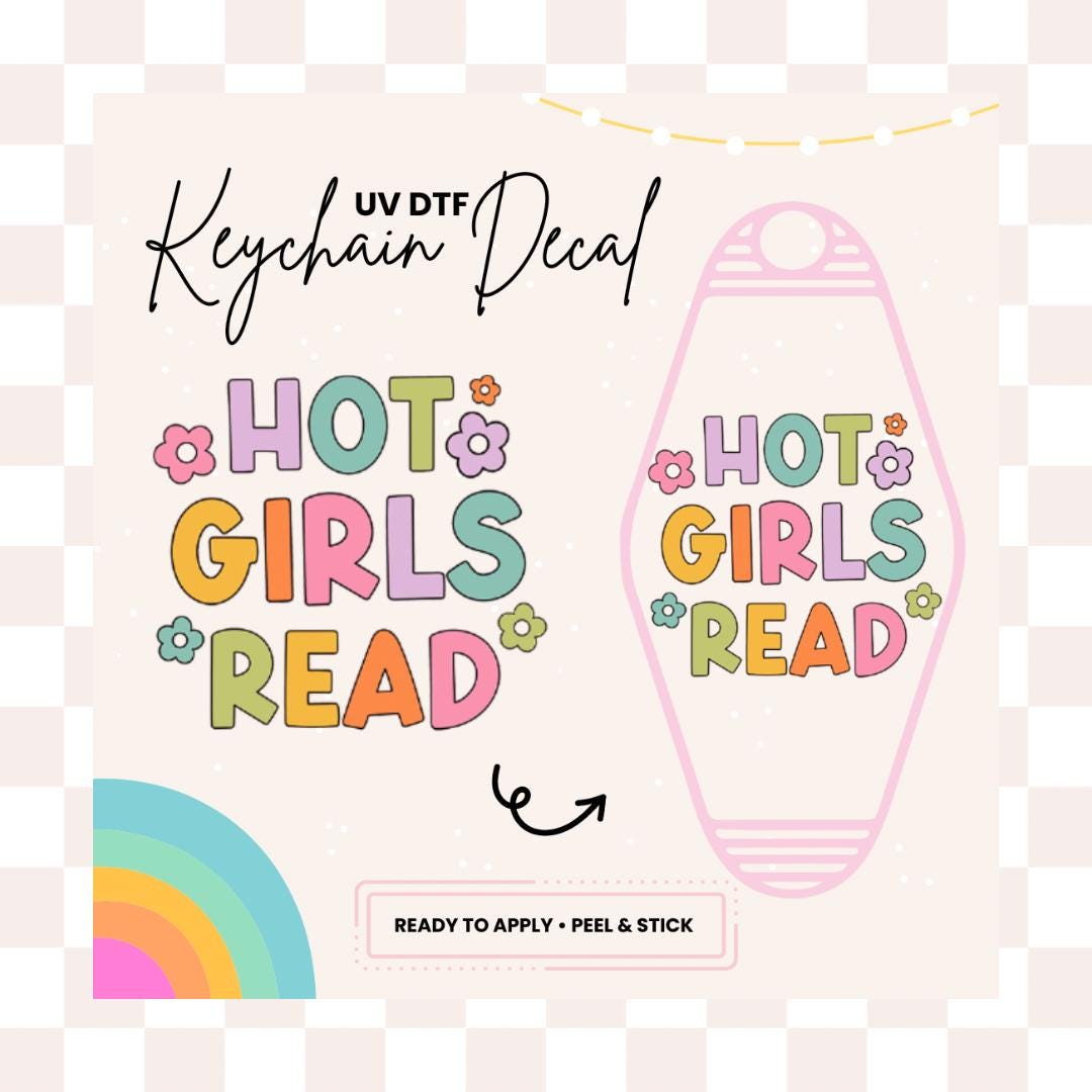 UV DTF Sticker For Retro Motel Keychain- Ready To Apply- No Heat Needed - Ready to Ship!