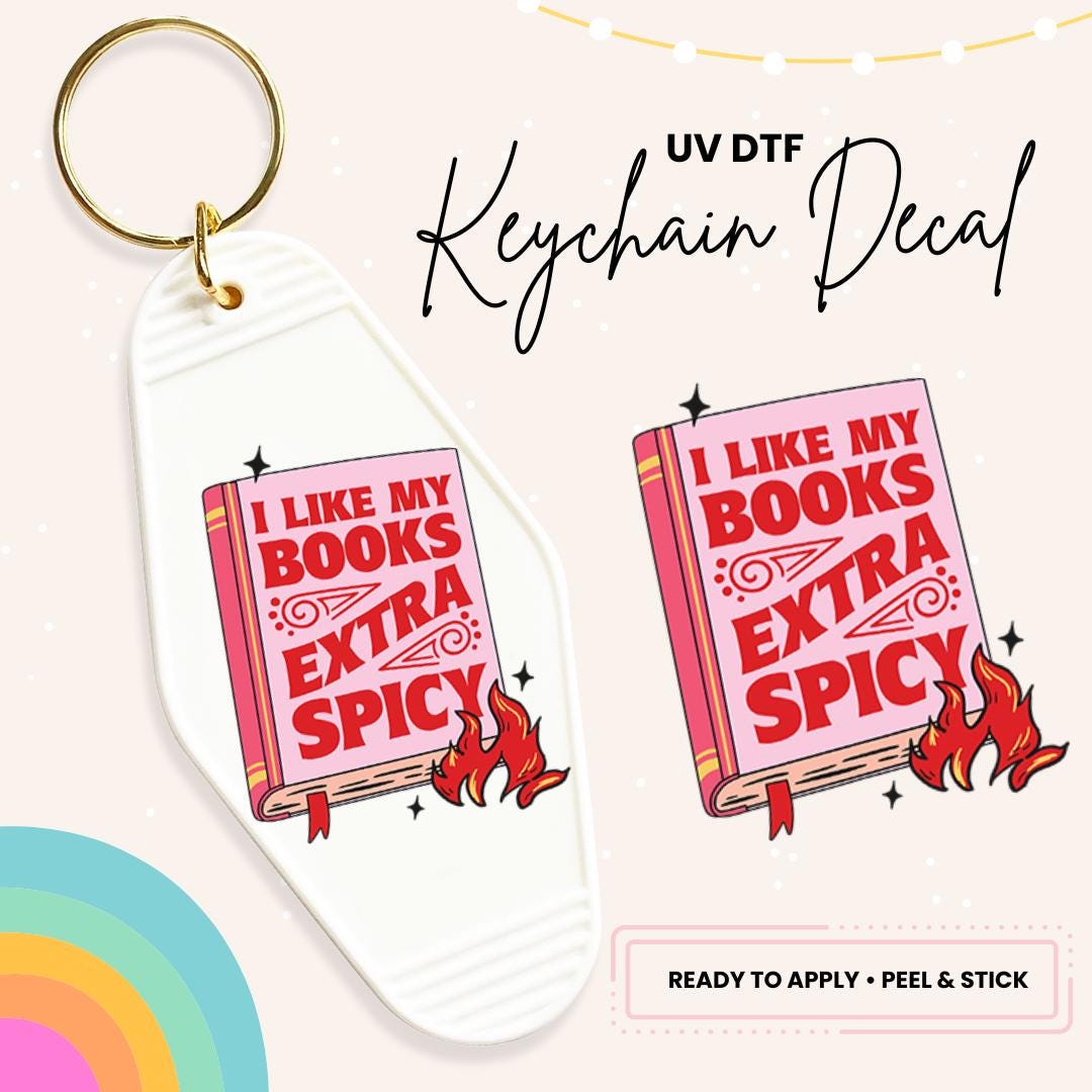 UV DTF Sticker For Retro Motel Keychain- Ready To Apply- No Heat Needed - Ready to Ship!