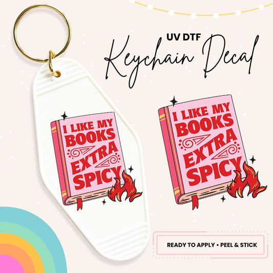 UV DTF Sticker For Retro Motel Keychain- Ready To Apply- No Heat Needed - Ready to Ship!