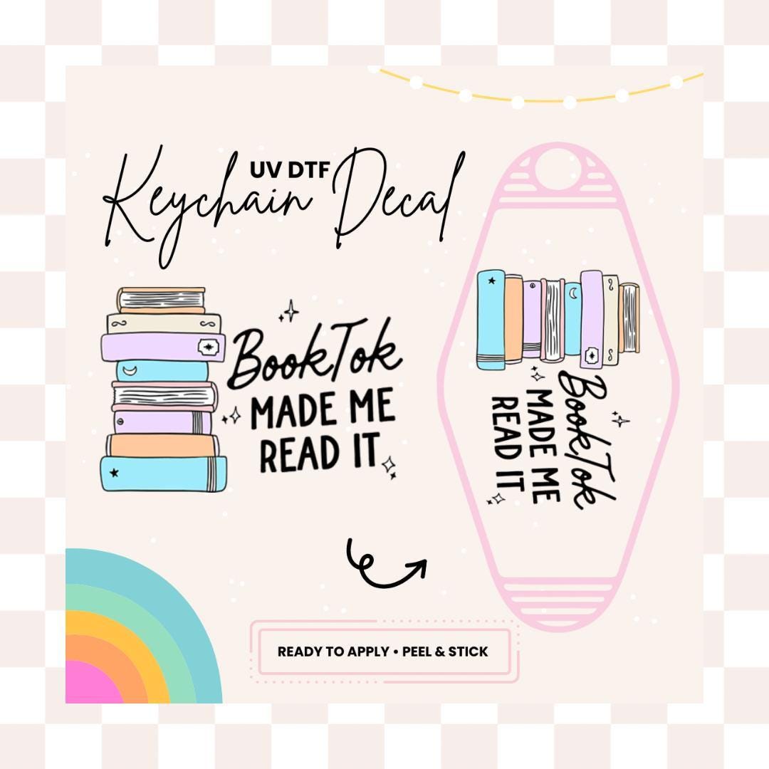 UV DTF Sticker For Retro Motel Keychain- Ready To Apply- No Heat Needed - Ready to Ship!