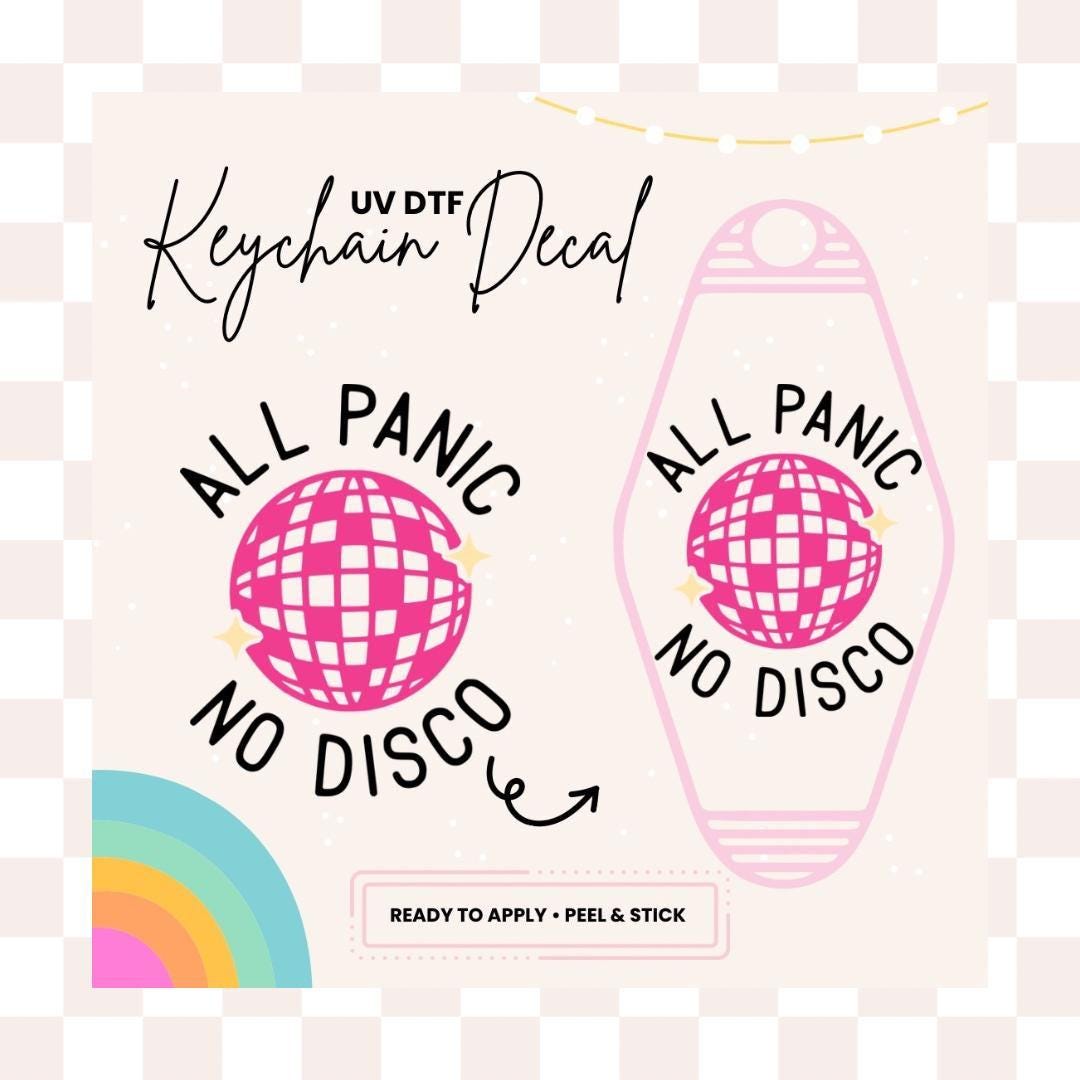 UV DTF Sticker For Retro Motel Keychain- Ready To Apply- No Heat Needed - Ready to Ship!