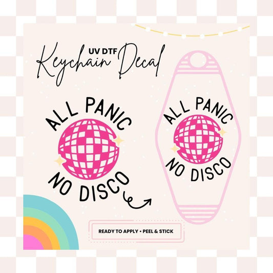 UV DTF Sticker For Retro Motel Keychain- Ready To Apply- No Heat Needed - Ready to Ship!