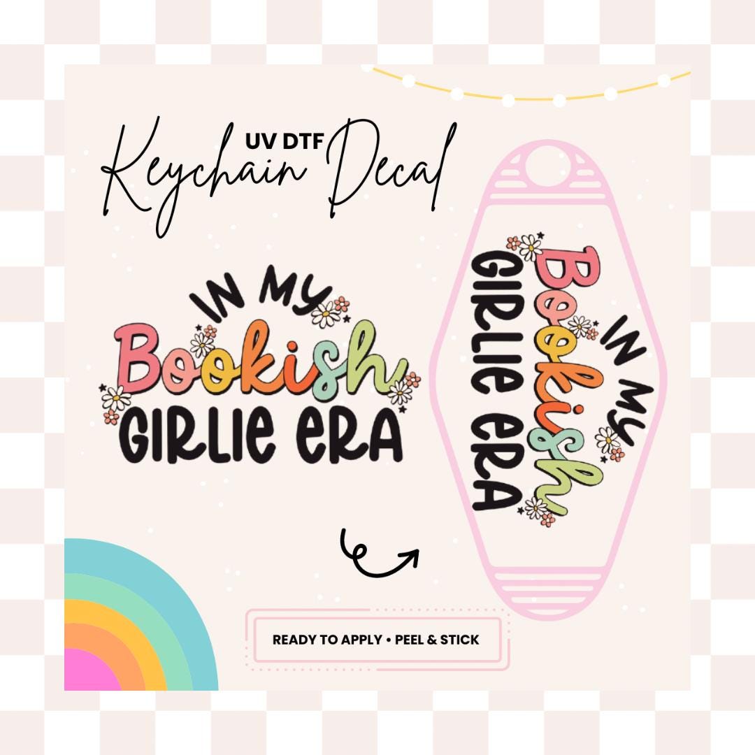 UV DTF Sticker For Retro Motel Keychain- Ready To Apply- No Heat Needed - Ready to Ship!