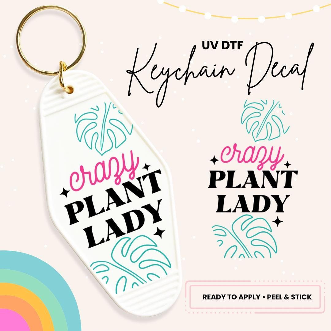 UV DTF Sticker For Retro Motel Keychain- Ready To Apply- No Heat Needed - Ready to Ship!