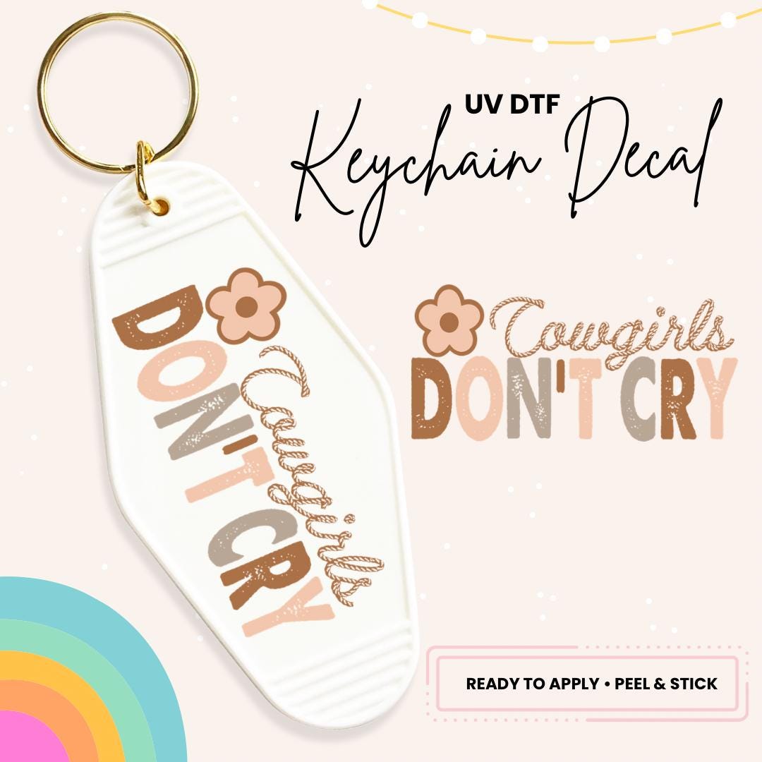 UV DTF Sticker For Retro Motel Keychain- Ready To Apply- No Heat Needed - Ready to Ship!