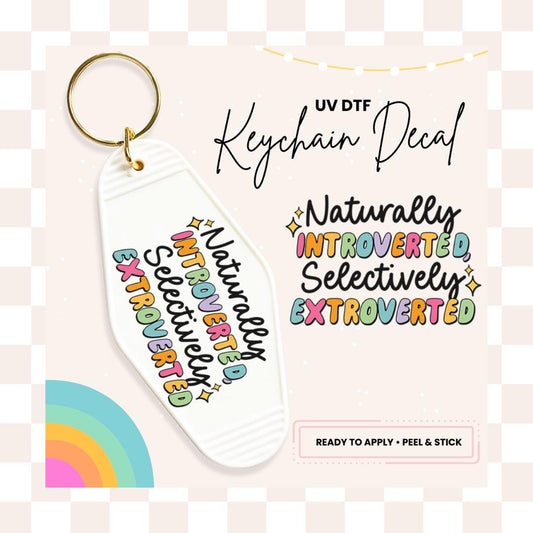 UV DTF Sticker For Retro Motel Keychain- Ready To Apply- No Heat Needed - Ready to Ship!