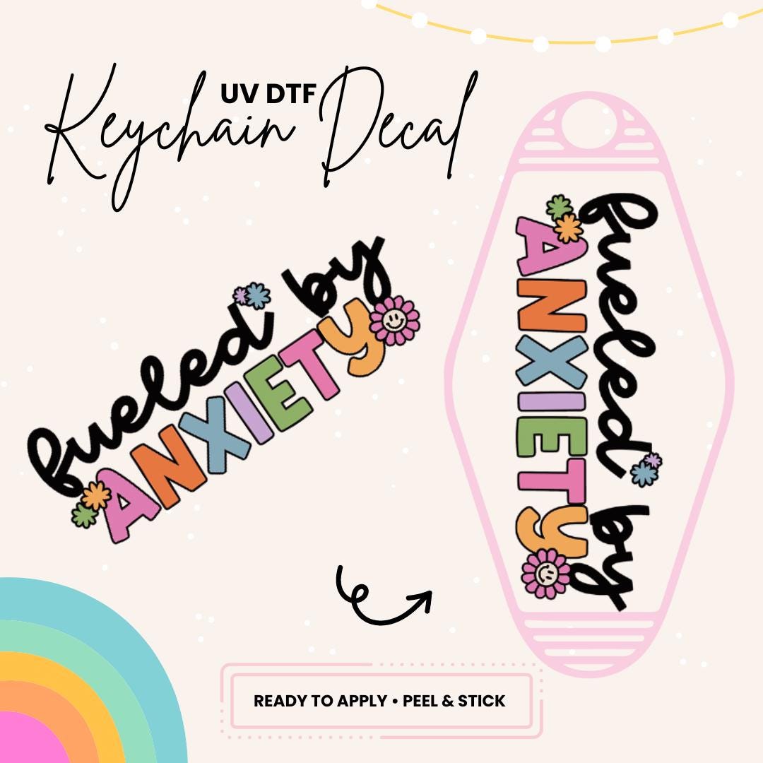 UV DTF Sticker For Retro Motel Keychain- Ready To Apply- No Heat Needed - Ready to Ship!