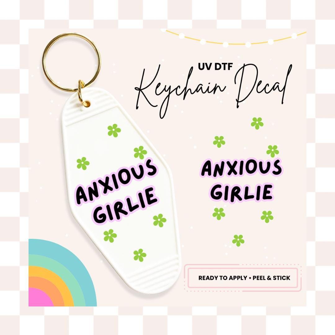 UV DTF Sticker For Retro Motel Keychain- Ready To Apply- No Heat Needed - Ready to Ship!