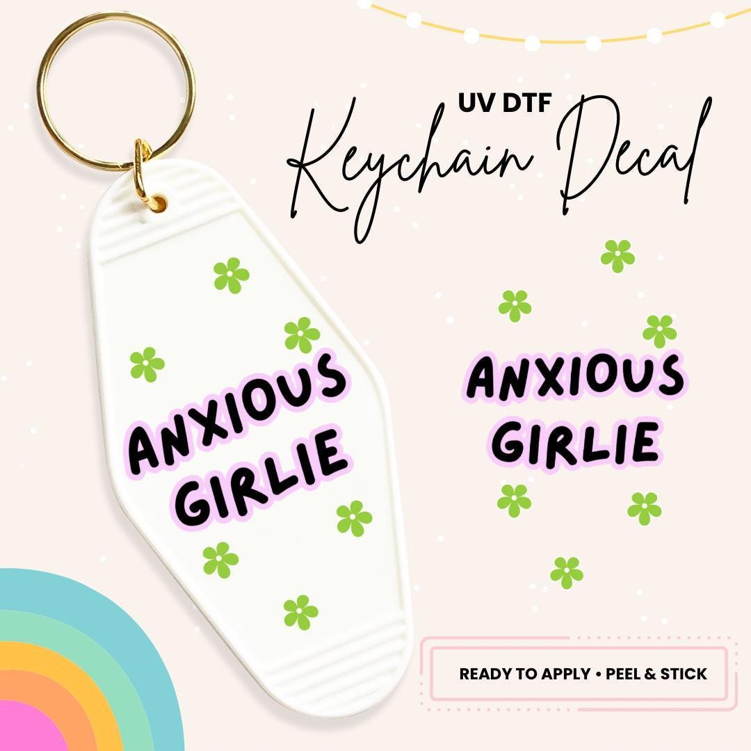 UV DTF Sticker For Retro Motel Keychain- Ready To Apply- No Heat Needed - Ready to Ship!