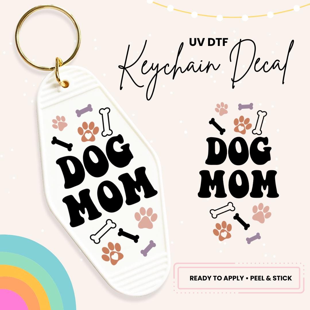 UV DTF Sticker For Retro Motel Keychain- Ready To Apply- No Heat Needed - Ready to Ship!
