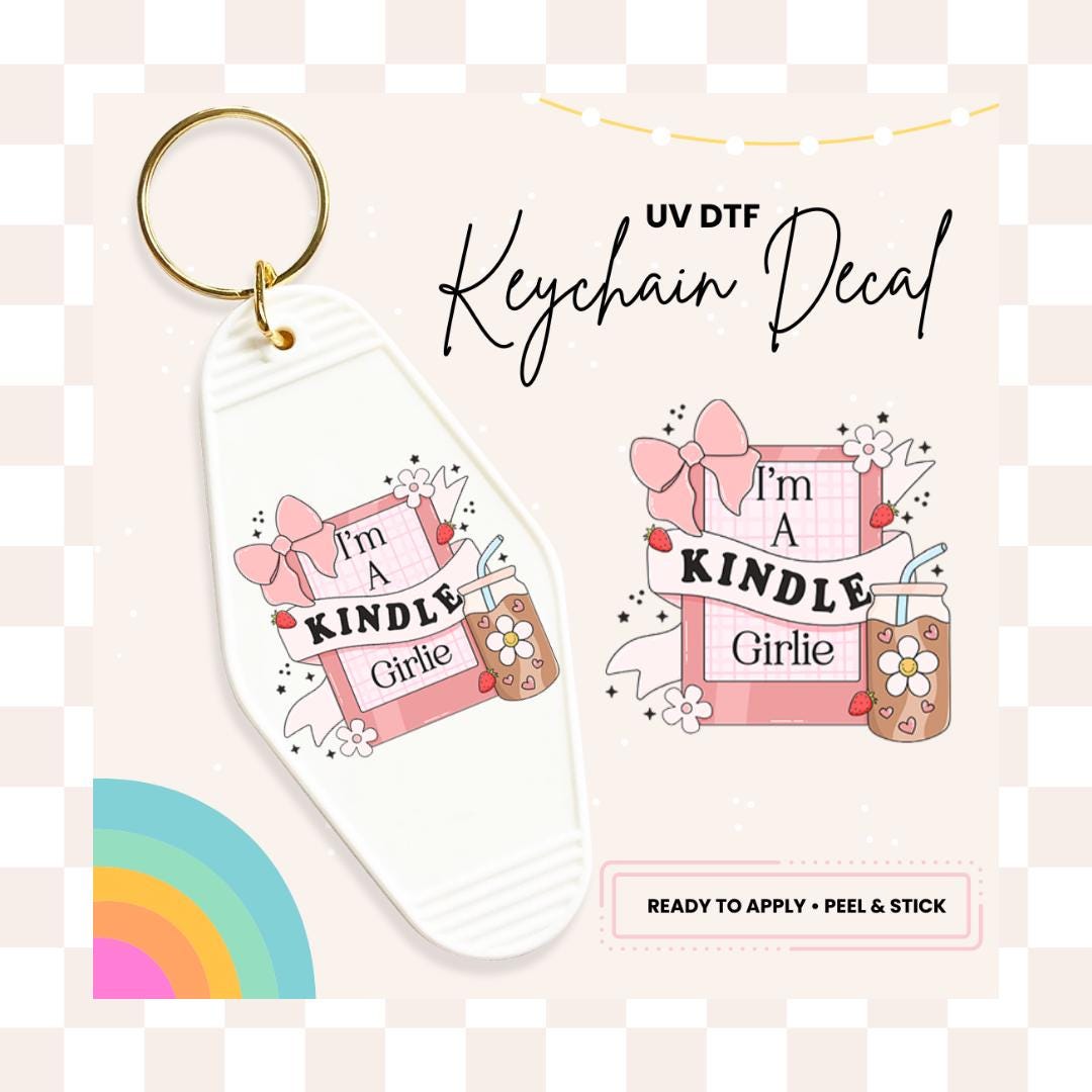 UV DTF Sticker For Retro Motel Keychain- Ready To Apply- No Heat Needed - Ready to Ship!