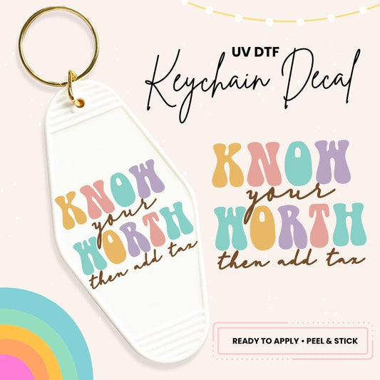 UV DTF Sticker For Retro Motel Keychain- Ready To Apply- No Heat Needed - Ready to Ship!