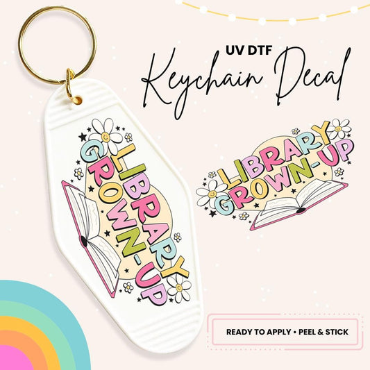 UV DTF Sticker For Retro Motel Keychain- Ready To Apply- No Heat Needed - Ready to Ship!