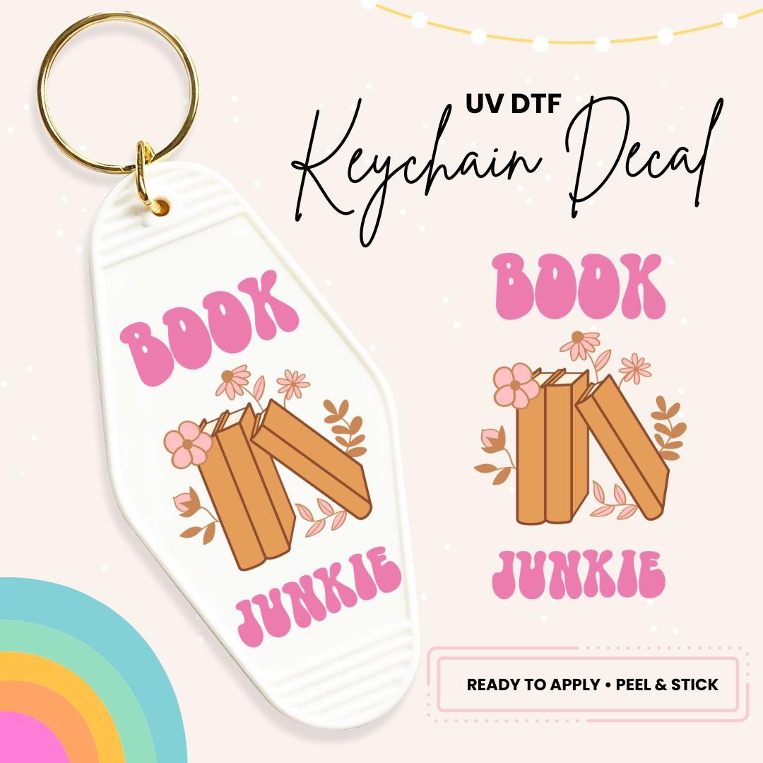 UV DTF Sticker For Retro Motel Keychain- Ready To Apply- No Heat Needed - Ready to Ship!