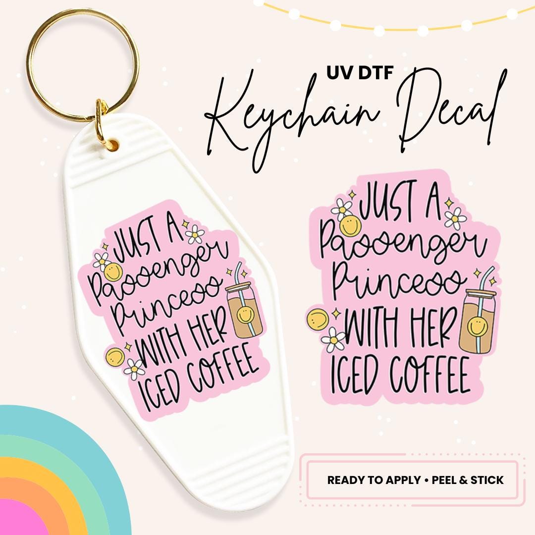 UV DTF Sticker For Retro Motel Keychain- Ready To Apply- No Heat Needed - Ready to Ship!