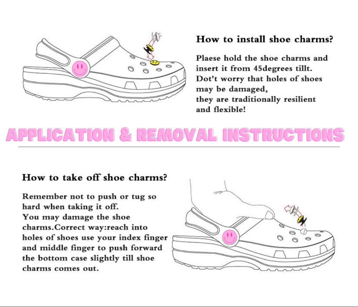 a pair of shoes with instructions on how to use them