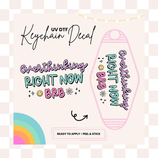 UV DTF Sticker For Retro Motel Keychain- Ready To Apply- No Heat Needed - Ready to Ship!