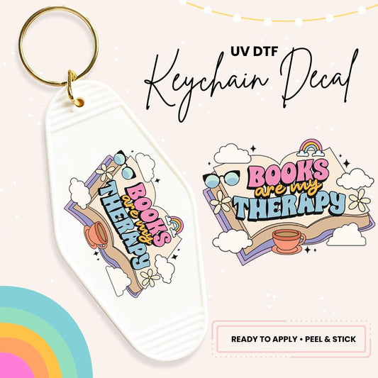 UV DTF Sticker For Retro Motel Keychain- Ready To Apply- No Heat Needed - Ready to Ship!