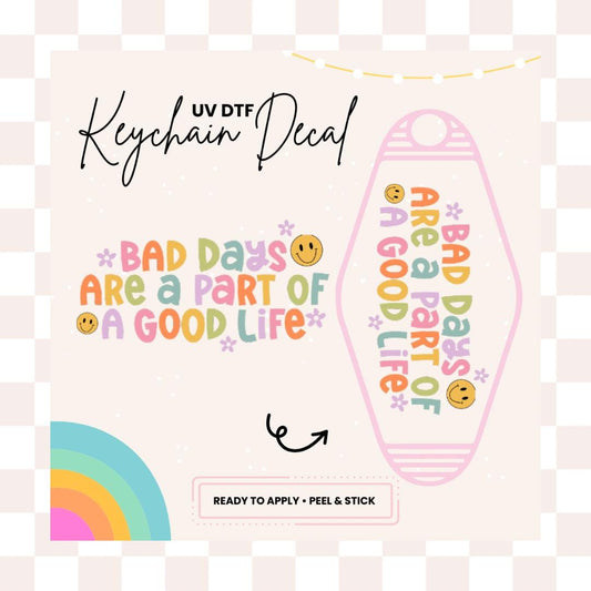 UV DTF Sticker For Retro Motel Keychain- Ready To Apply- No Heat Needed - Ready to Ship!