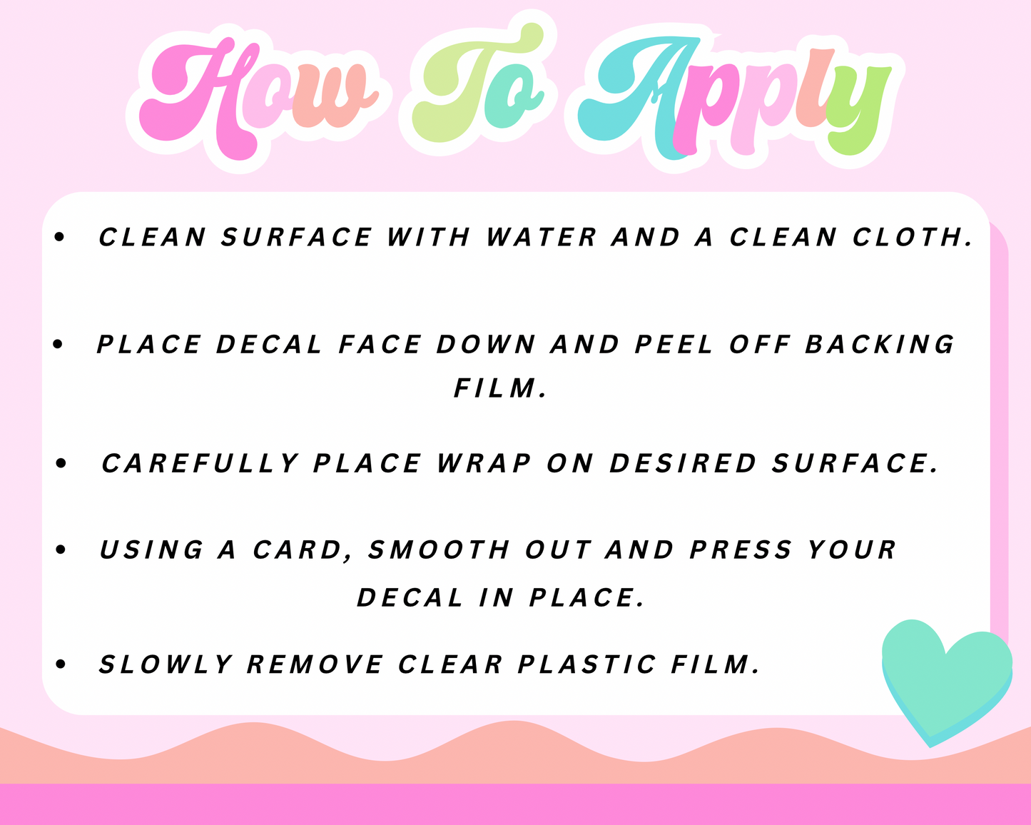 how to apply a clean surface with water and a clean cloth