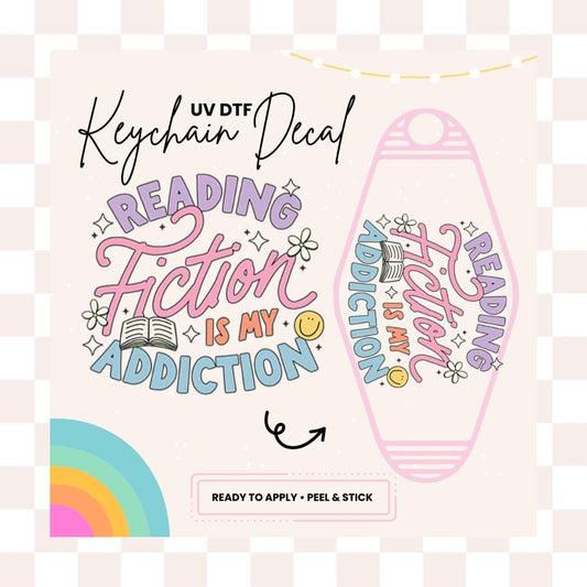 UV DTF Sticker For Retro Motel Keychain- Ready To Apply- No Heat Needed - Ready to Ship!