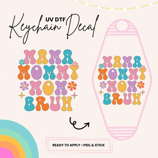 UV DTF Sticker For Retro Motel Keychain- Ready To Apply- No Heat Needed - Ready to Ship!