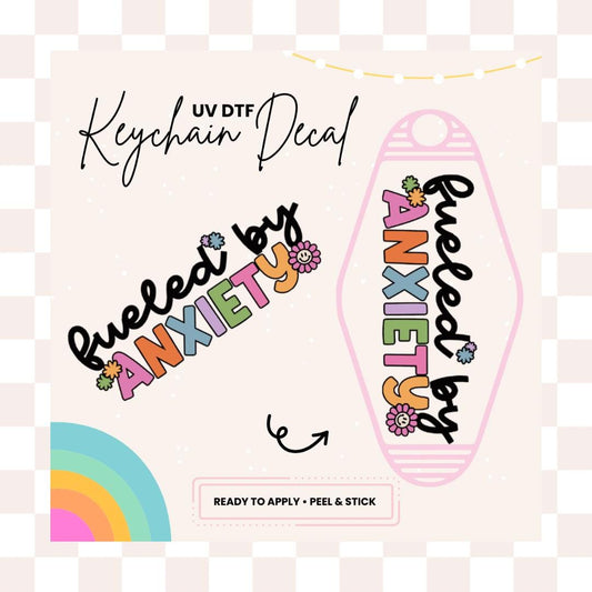 UV DTF Sticker For Retro Motel Keychain- Ready To Apply- No Heat Needed - Ready to Ship!