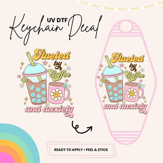 UV DTF Sticker For Retro Motel Keychain- Ready To Apply- No Heat Needed - Ready to Ship!