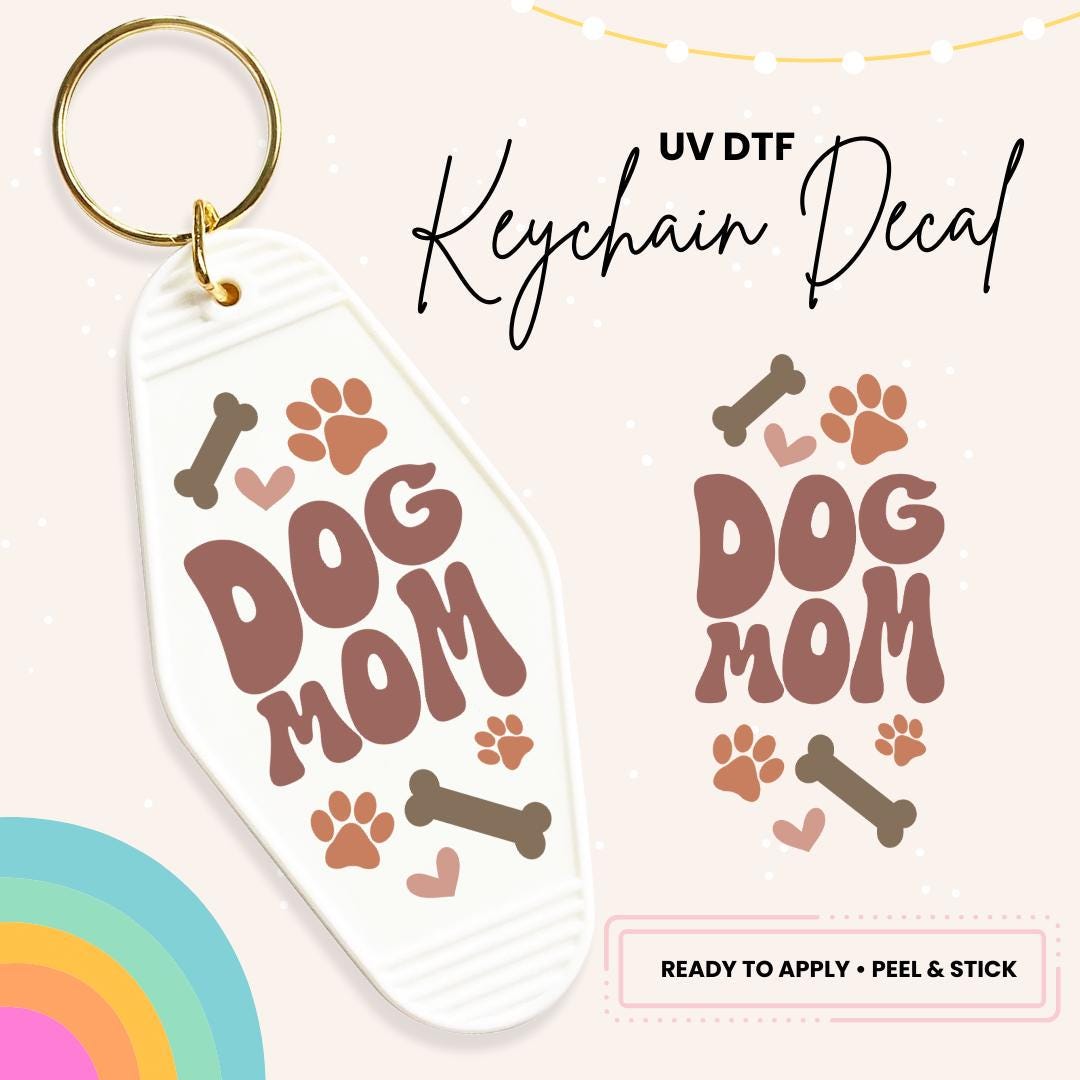 UV DTF Sticker For Retro Motel Keychain- Ready To Apply- No Heat Needed - Ready to Ship!