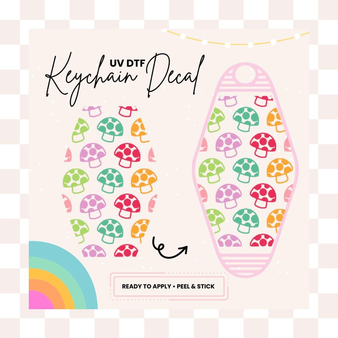 All Panic No Disco UV DTF Sticker For Retro Motel Keychain- Ready To Apply- No Heat Needed - Ready to Ship!