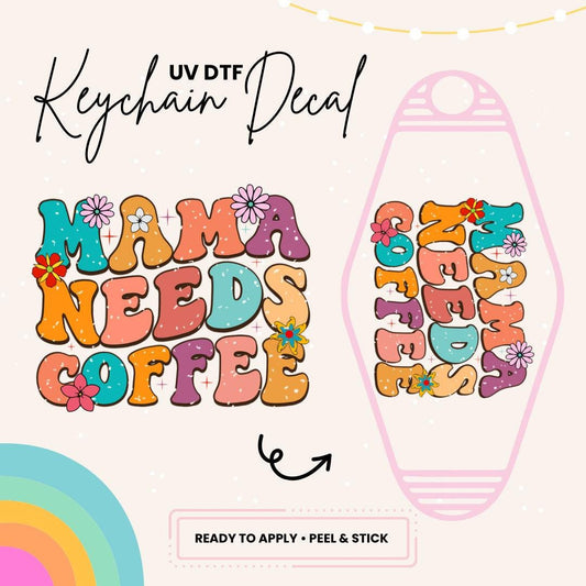 UV DTF Sticker For Retro Motel Keychain- Ready To Apply- No Heat Needed - Ready to Ship!