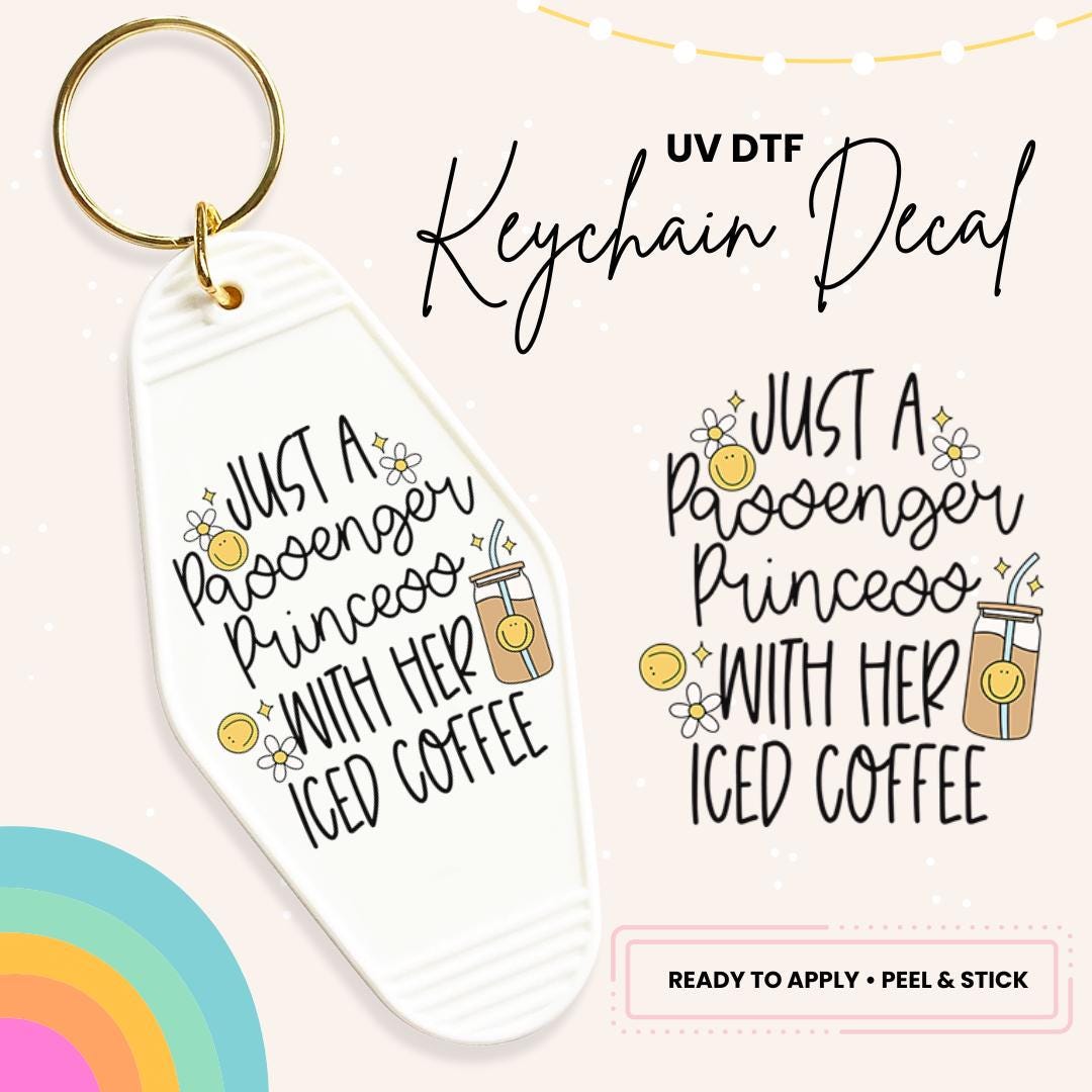 UV DTF Sticker For Retro Motel Keychain- Ready To Apply- No Heat Needed - Ready to Ship!