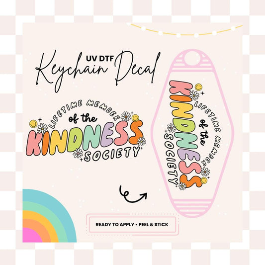 UV DTF Sticker For Retro Motel Keychain- Ready To Apply- No Heat Needed - Ready to Ship!