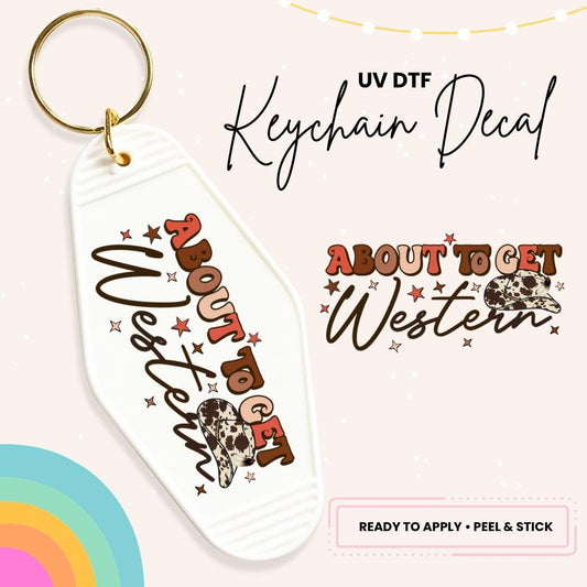 UV DTF Sticker For Retro Motel Keychain- Ready To Apply- No Heat Needed - Ready to Ship!