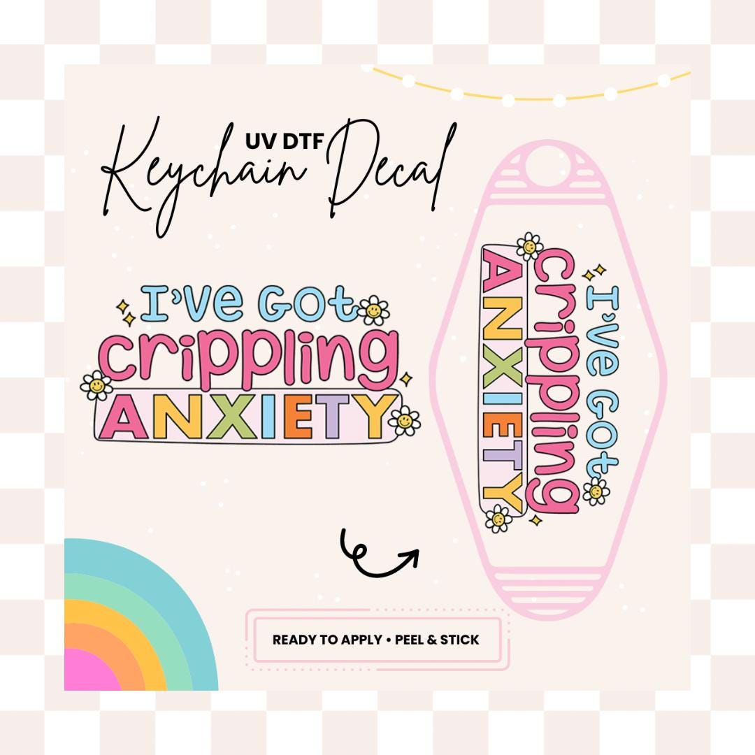 UV DTF Sticker For Retro Motel Keychain- Ready To Apply- No Heat Needed - Ready to Ship!