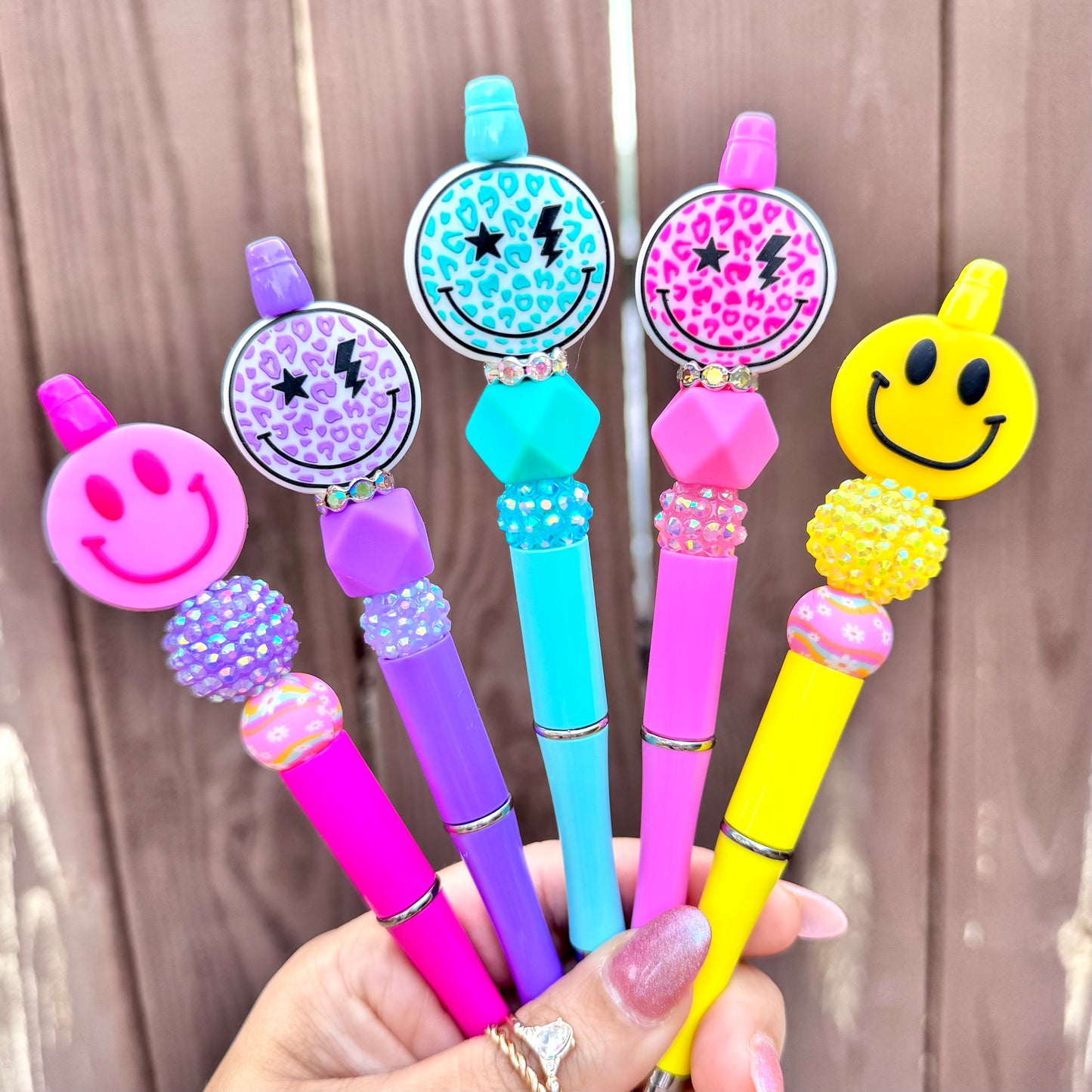 Happy Beaded Pens