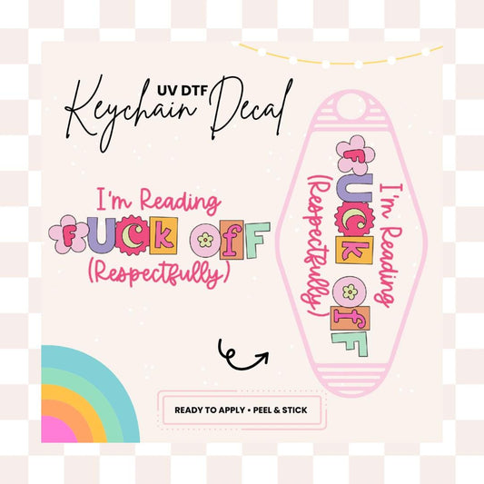 UV DTF Sticker For Retro Motel Keychain- Ready To Apply- No Heat Needed - Ready to Ship!