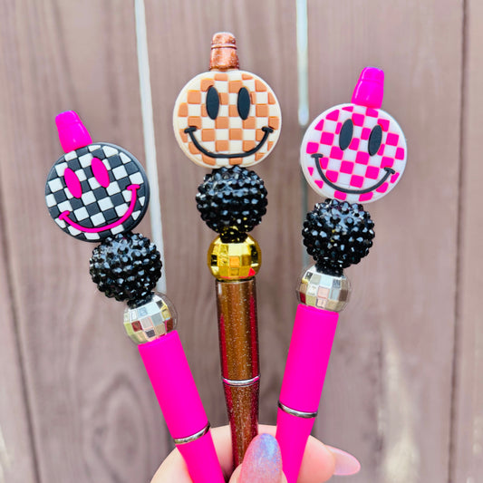 Checkered Beaded Pen