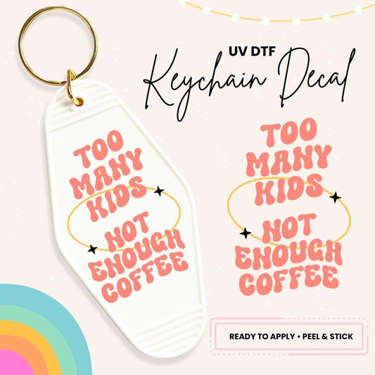 UV DTF Sticker For Retro Motel Keychain- Ready To Apply- No Heat Needed - Ready to Ship!