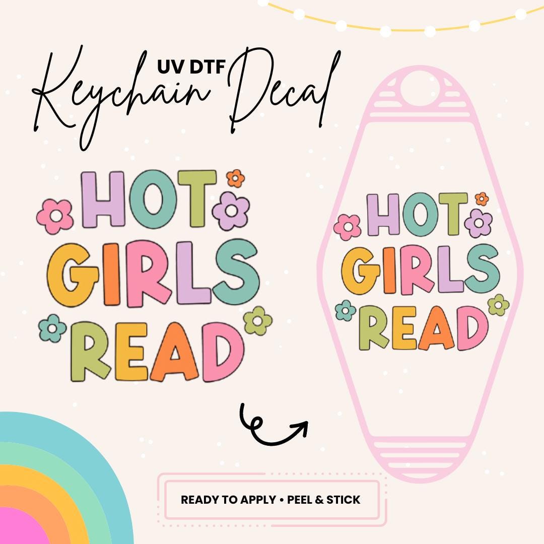 UV DTF Sticker For Retro Motel Keychain- Ready To Apply- No Heat Needed - Ready to Ship!