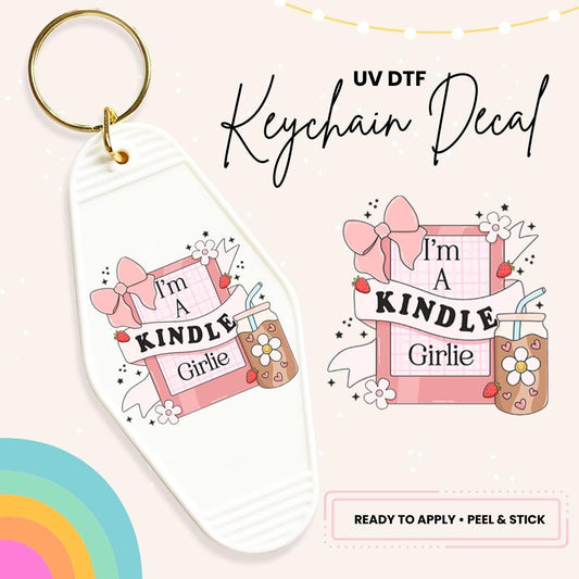 UV DTF Sticker For Retro Motel Keychain- Ready To Apply- No Heat Needed - Ready to Ship!