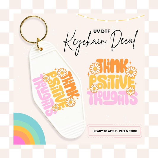 UV DTF Sticker For Retro Motel Keychain- Ready To Apply- No Heat Needed - Ready to Ship!