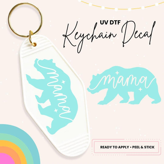 UV DTF Sticker For Retro Motel Keychain- Ready To Apply- No Heat Needed - Ready to Ship!