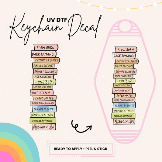 UV DTF Sticker For Retro Motel Keychain- Ready To Apply- No Heat Needed - Ready to Ship!